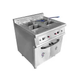 Gas double-cylinder double-Sieve fryer พร้อมฐานตู้ (ตามมาตรฐานการรับรอง3C) - หม้อทอดแบบน้ำมันลึก - foodmachtech